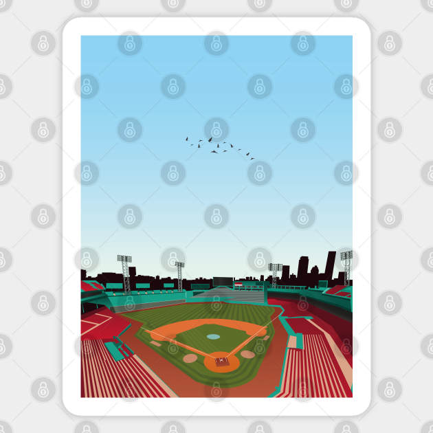 Fenway Park Illustration Sticker by TopFootballStadiums